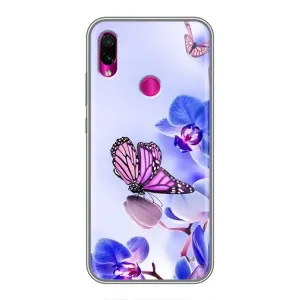 Чохли з квітами для Xiaomi Redmi Note 7 Pro (VPrint) (Метелик на квітах)