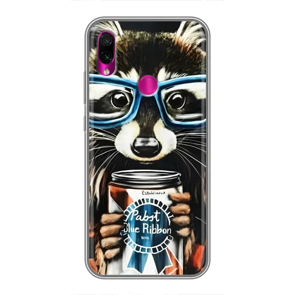 Чехол с принтом «Енот с банкой» для Xiaomi Redmi Note 7 Pro