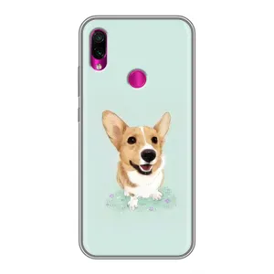 Чехлы с собаками для Xiaomi Redmi Note 7 Pro (VPrint) (Корги)