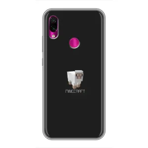 Чехол Майнкрафт на Xiaomi Redmi Note 7 Pro (AlphaPrint) Minecraft (Овечка Майнкрафт)
