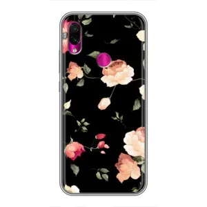 Чохли з квітами для Xiaomi Redmi Note 7 Pro (VPrint) (Трояндочки)