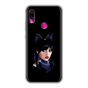 Чохли Венсдей на Xiaomi Redmi Note 7 Pro Уенсдей (AlphaPrint) (серйозна Венздей)