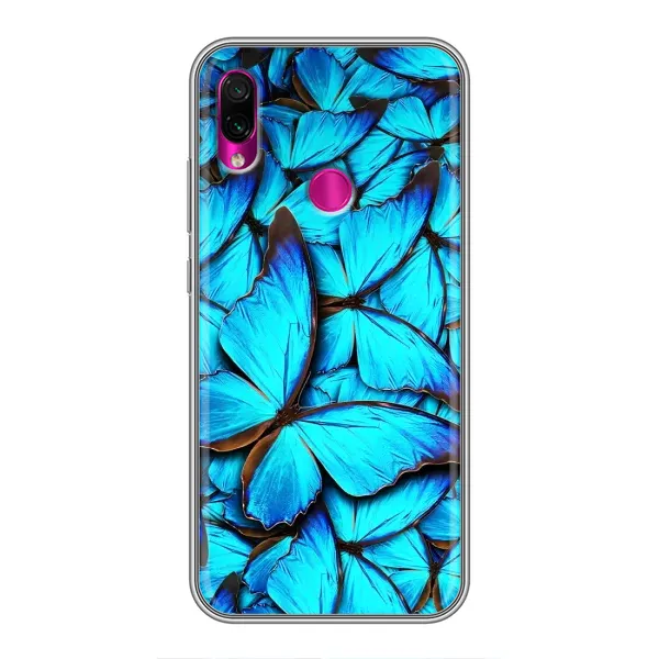 Чехол с принтом «Синие бабочки» для Xiaomi Redmi Note 7 Pro