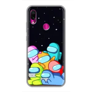 Чохли Амонг Ас для Xiaomi Redmi Note 7 Pro (AlphaPrint) (Скіни в космосі)