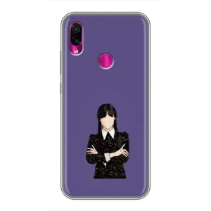 Чохли Венсдей на Xiaomi Redmi Note 7 Pro Уенсдей (AlphaPrint) (Венздей у чорному)