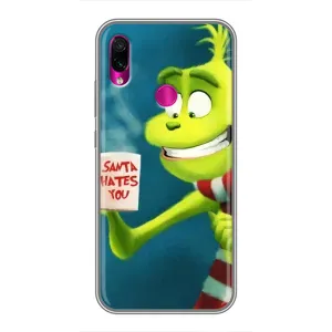 Рождественские Чехлы для Xiaomi Redmi Note 7 Pro (VPrint) (Зеленый Гринч)