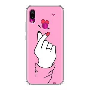 Чохол з принтом для Xiaomi Redmi Note 7 Pro (AlphaPrint - Знак сердечка)