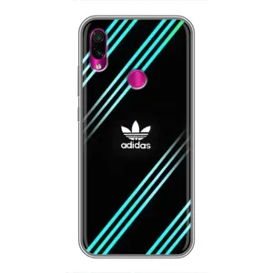 Чехлы Адидас для Xiaomi Redmi Note 7 (AlphaPrint) (Адидас с полосами)