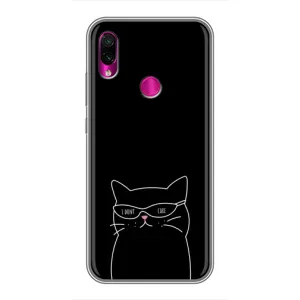 Чохол з малюнком кіт на Xiaomi Redmi Note 7 (Байдужий кіт)