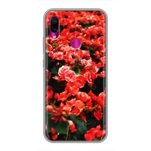 Чохли з квітами для Xiaomi Redmi Note 7 (VPrint) (Квіти червоні)