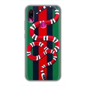 Чехлы ГУЧЧИ для Сяоми Редми Ноут 7 (AlphaPrint) (Gucci змия)