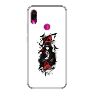 Чехлы на тему: Итачи Учиха для Xiaomi Redmi Note 7 (AlphaPrint) (Итачи с атрибутами)