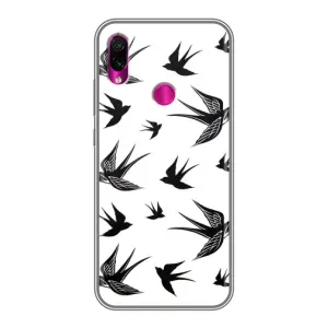 Чохол з пташками на Xiaomi Redmi Note 7 (VPrint) (Ластівки)