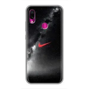 Чехол для Xiaomi Redmi Note 7 - с принтом Найк (AlphaPrint) (Найк красный)