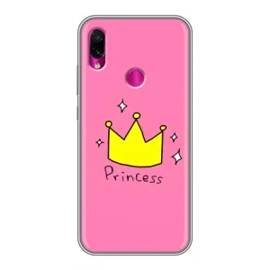 Чехол с картинкой (Стильные) для Сяоми Редми Ноут 7 - (AlphaPrint) (Princess)