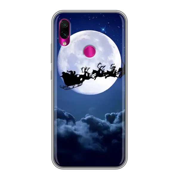Чохол з принтом «Санта - місяць» для Xiaomi Redmi Note 7 Чохол з принтом «Санта - місяць» для Xiaomi Redmi Note 7