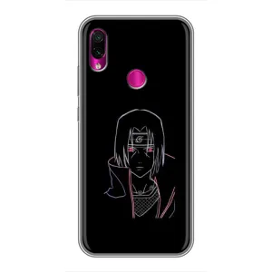 Чехлы на тему: Итачи Учиха для Xiaomi Redmi Note 7 (AlphaPrint) (силуэт Итачи)
