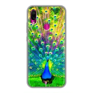 Чохол з пташками на Xiaomi Redmi Note 7 (VPrint) (Яскравий Павлин)