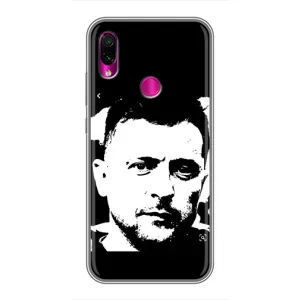 Чохол для Xiaomi Redmi Note 7 (AlphaPrint - с принтом Зеленського) (Зеленский АРТ)