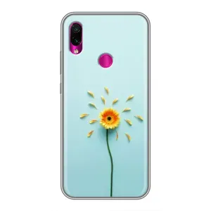 Чохли з квітами для Xiaomi Redmi Note 7 (VPrint) (Жовта квітка)
