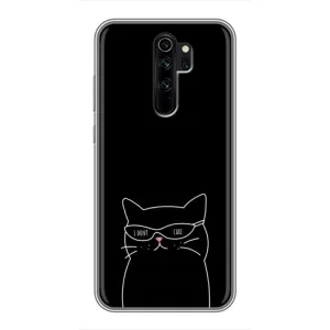 Чехол с принтом «Равнодушный кот» для Xiaomi Redmi Note 8 Pro