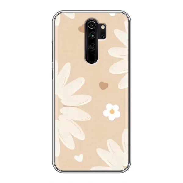 Чехол с принтом «Бежевые цветы» для Xiaomi Redmi Note 8 Pro