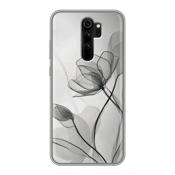 Чехол с принтом «Черные цветы» для Xiaomi Redmi Note 8 Pro