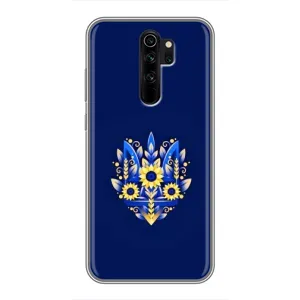Чехлы для Xiaomi Redmi Note 8 Pro Укр. Символика (AlphaPrint) (Цветочный Герб)