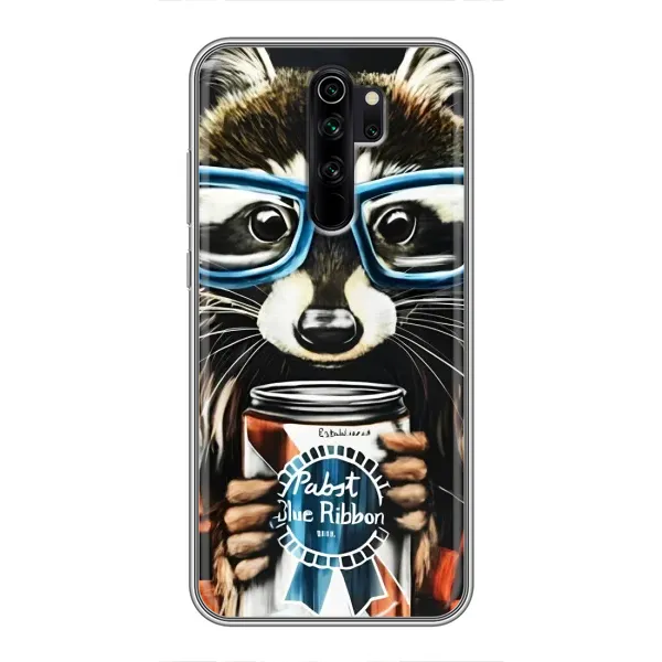 Чехол с принтом «Енот с банкой» для Xiaomi Redmi Note 8 Pro