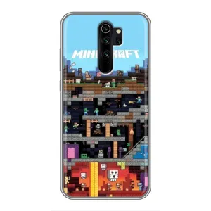 Чохол Майнкрафт на Xiaomi Redmi Note 8 Pro (AlphaPrint) Minecraft (фон Minecraft)
