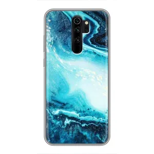 Мраморный чехол на Xiaomi Redmi Note 8 Pro (VPrint) (Голубой мрамор)