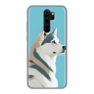 Чехол с Хаски для Xiaomi Redmi Note 8 Pro - (AlphaPrint) (Хаски арт)