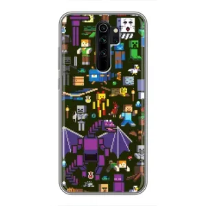 Чохол Майнкрафт на Xiaomi Redmi Note 8 Pro (AlphaPrint) Minecraft (Колаж Майнкрафт)
