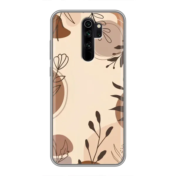 Чехол с принтом «Коричневые цветы» для Xiaomi Redmi Note 8 Pro