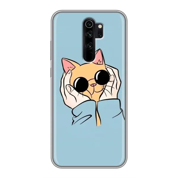 Чехол с принтом «Котик в очках» для Xiaomi Redmi Note 8 Pro