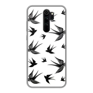 Чехол с птицами на Xiaomi Redmi Note 8 Pro (VPrint) (Ласточки)