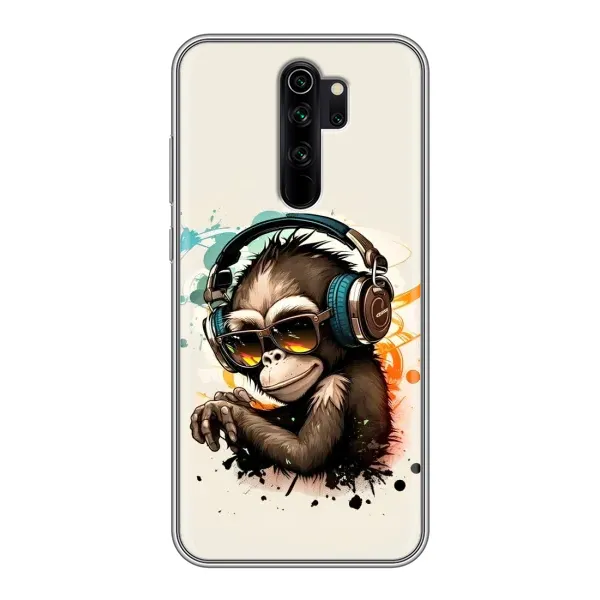Чехол с принтом «Макака в наушниках» для Xiaomi Redmi Note 8 Pro