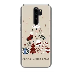 Рождественские Чехлы для Xiaomi Redmi Note 8 Pro (VPrint) (Merry Christmas)