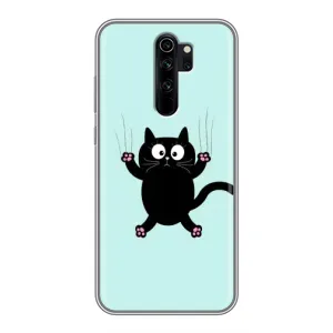 Чехол с принтом для Xiaomi Redmi Note 8 Pro (AlphaPrint) Модные коты (Падающий кот)