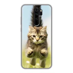 Чехлы с Котиками для Xiaomi Redmi Note 8 Pro (VPrint) (Прыжок кота)