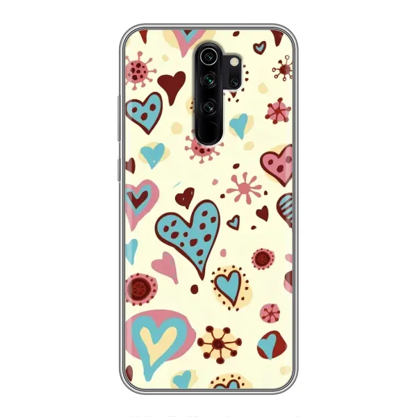 Чохол з принтом «Сердечки» для Xiaomi Redmi Note 8 Pro
