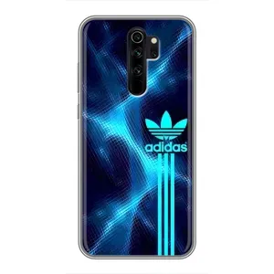 Чехлы Адидас для Xiaomi Redmi Note 8 Pro (AlphaPrint) (Синий Адидас)
