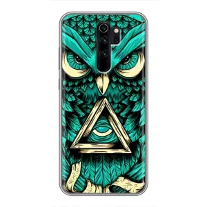 Чехол с птицами на Xiaomi Redmi Note 8 Pro (VPrint) (Сова с глазом)