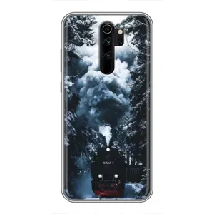 Новогодние, Праздничные Чехлы для Xiaomi Redmi Note 8 Pro - 2024 год (Зимний поезд)