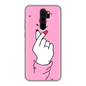 Чехол с принтом для Xiaomi Redmi Note 8 Pro (AlphaPrint - Знак сердечка)