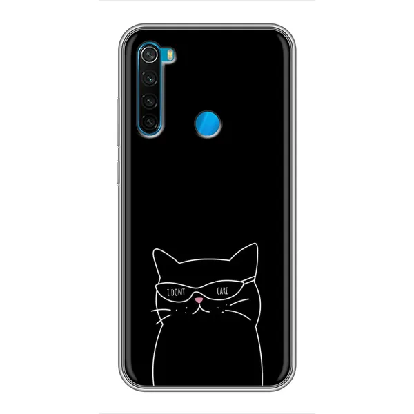 Чехол с принтом «Равнодушный кот» для Xiaomi Redmi Note 8