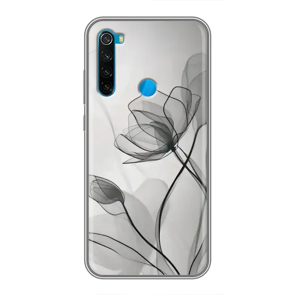 Чехол с принтом «Черные цветы» для Xiaomi Redmi Note 8