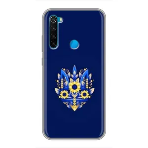 Чехлы для Xiaomi Redmi Note 8  Укр. Символика (AlphaPrint) (Цветочный Герб)