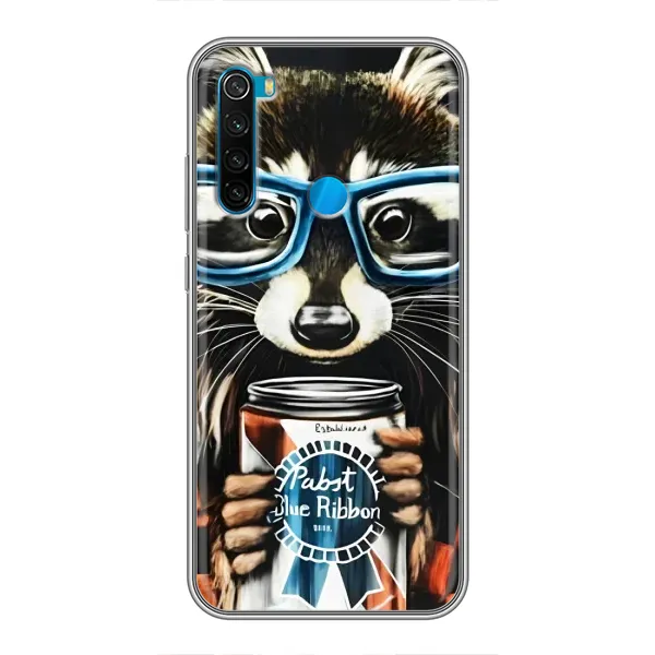 Чехол с принтом «Енот с банкой» для Xiaomi Redmi Note 8