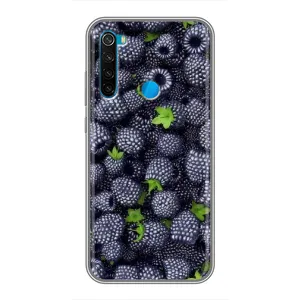 Чехлы с Фруктами для Xiaomi Redmi Note 8 (VPrint) (Ежевика)